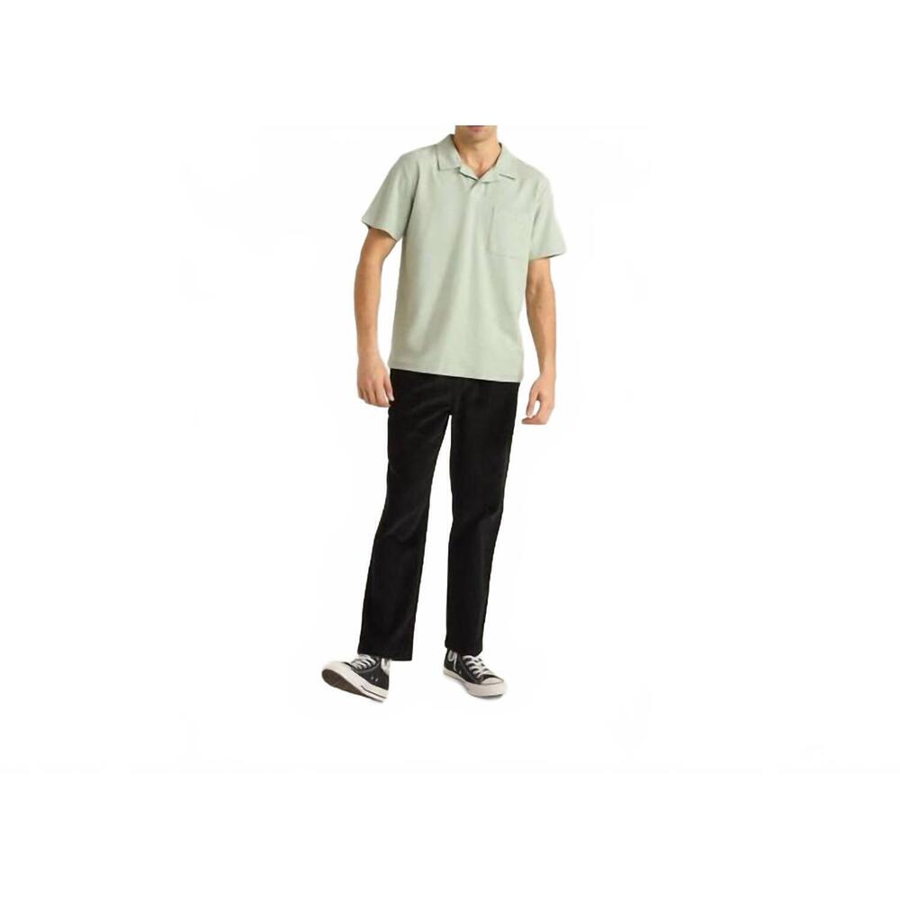 NEW RHYTHM. vintage terry short sleeve polo in seafoam